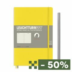 Leuchtturm1917 notitieboek paperback B6+ gelijnd geel