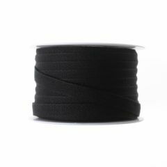 Keperband katoen 1 cm breed per meter zwart