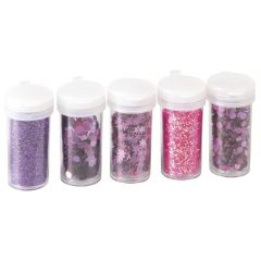 Glitter mix 5 x 4g lila