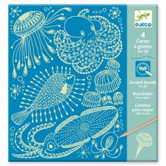 Djeco kraskaarten glow Sea Life 6-11 jaar