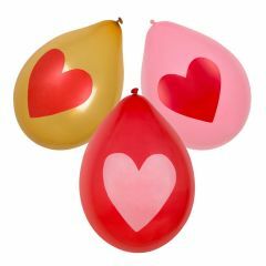 Ballonnen Love met hartje 25 cm 6 stuks