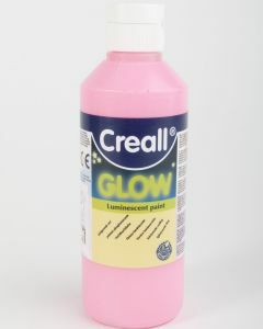 Creall Glow 250 ml lichtgevende verf rood/roze