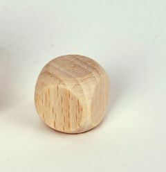 Dobbelsteen blank hout 18 mm