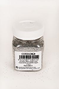 Glitter 115 g in strooipot - zilver