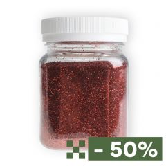 Glitter 115 g in strooipot - rood