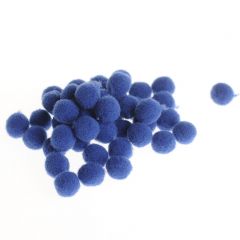 Pompon 7 mm 70 stuks blauw