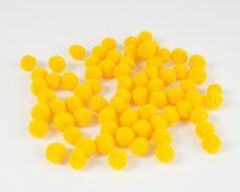 Pompon 7 mm 70 stuks geel