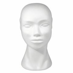Polystyreen hoofd vrouwelijk 29 cm