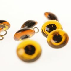 Dieren-naai-ogen glas bruin 8 mm 10 stuks