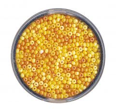 Glasparel 2,6 mm 17 g assortiment geel parelmoer