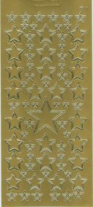 Sticker goud eenvoudige sterren