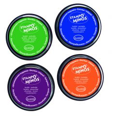 Stampo Colors inkt 4 stuks groen-blauw-paars-oranje