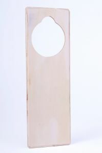 Houten deurhanger rechthoek 8 x 24 cm