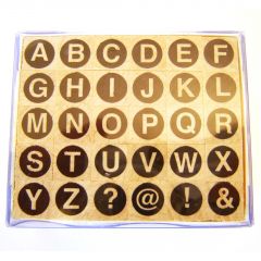 Stempelset alfabet rond hoofdletter 0,5 cm