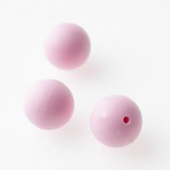 Siliconen kralen rond 15 mm 3 stuks roze