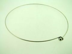 Halsband 13 cm antiek zilver