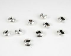 Sierkapje voor knijpkralen 5 mm 10 stuks antiek zilver