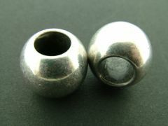 Kraal acryl 20 x 18 mm 4 stuks antiek zilver