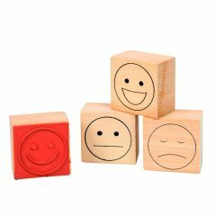 Stempelset emoticons 'smiley' voor evaluatie 4 stuks