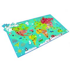 Puzzel wereldkaart 6+ 150 stuks 91 x 48,5 cm