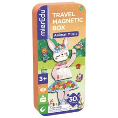 Magnetische reisbox puzzelspel muzikale dieren 3+