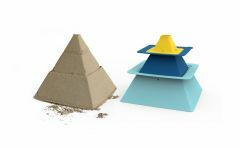Quut Pira 3 zandvormen piramide blauw/geel
