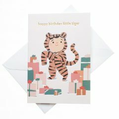 Wenskaart - happy birthday little tiger