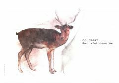 Postkaart - Oh deer!