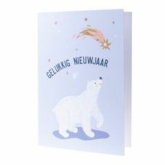 Nieuwjaarsbrief 17,5 x 23,5 cm ijsbeer