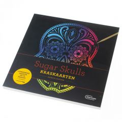 Kraskaarten 6 stuks regenboog Sugar Skulls