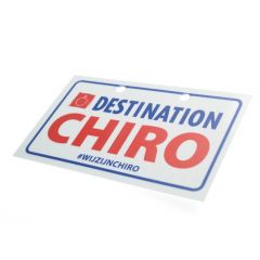 Reflecterend fietsplaatje Destination Chiro