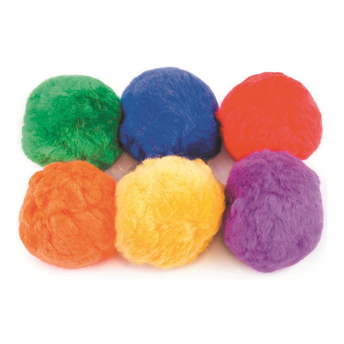Zachte fleeceballen 9 cm (set van 6)