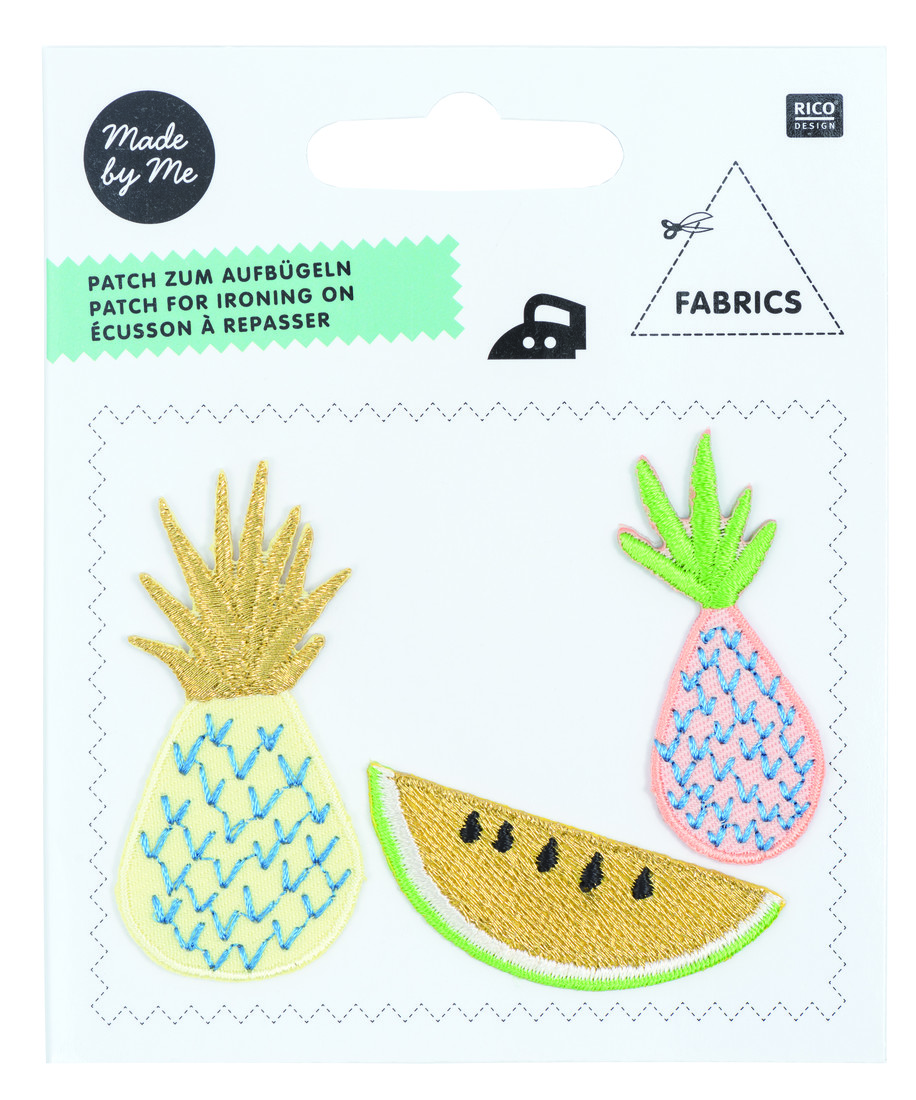 Rico Tropical Opstrijklabel 3 stuks ananas/meloen Rico Tropical Opstrijklabel 3 stuks ananas/meloen