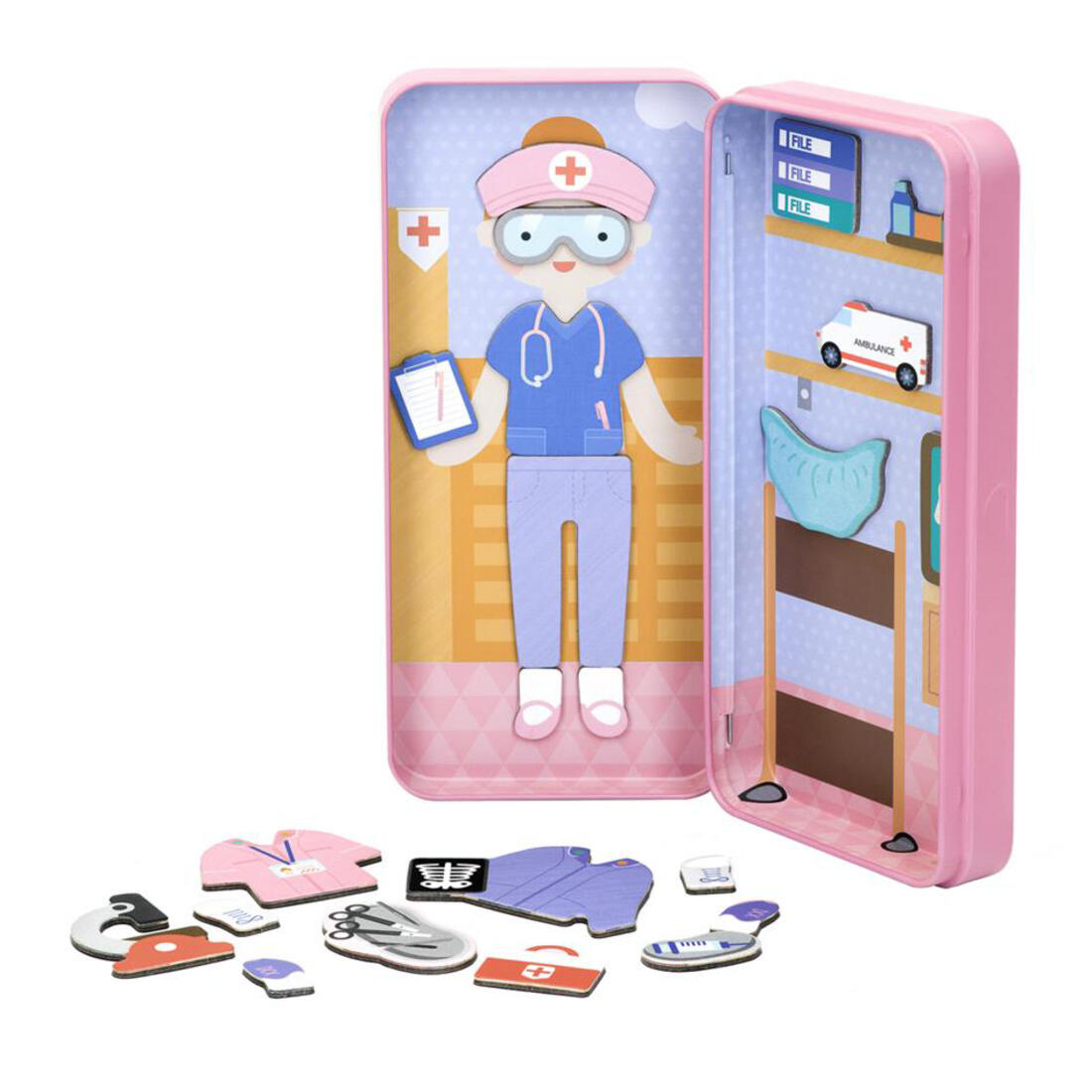Magnetische reisbox puzzelspel dokter 3+ Magnetische reisbox puzzelspel dokter 3+