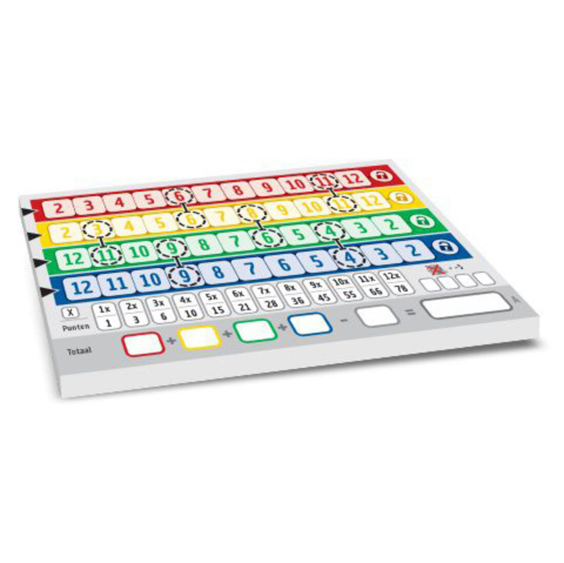 Qwixx Connected scoreblok (2 varianten) 2 x 80 scoreblaadjes Qwixx Connected scoreblok (2 varianten) 2 x 80 scoreblaadjes