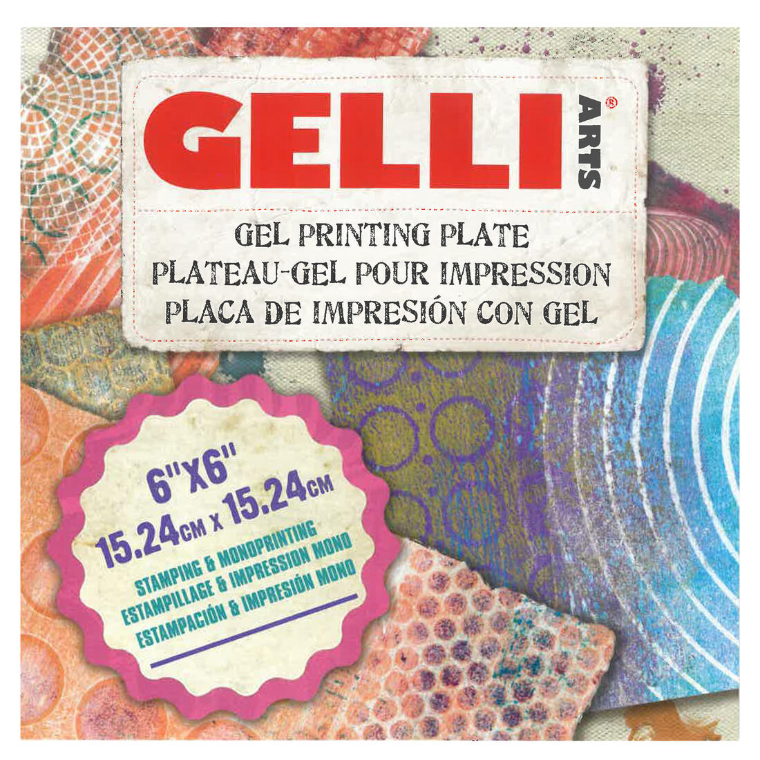 Gelli printplaat 15 x 15 cm Gelli printplaat 15 x 15 cm