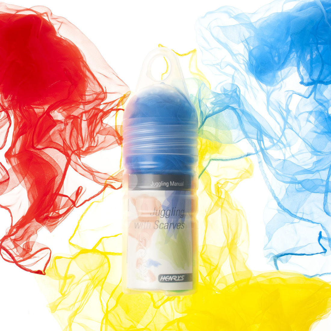 Jongleerdoekjes 3 stuks in koker met instructieboekje Jongleerdoekjes 3 stuks in koker met instructieboekje