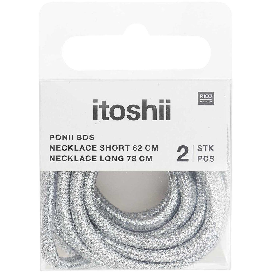 Ponii Beads Halsketting veter 62 cm + 78 cm (2 stuks)