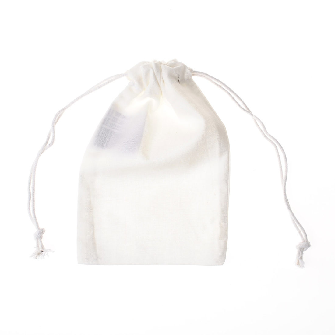 Katoenen zakje met strop 10 x 15 cm wit Katoenen zakje met strop 10 x 15 cm wit
