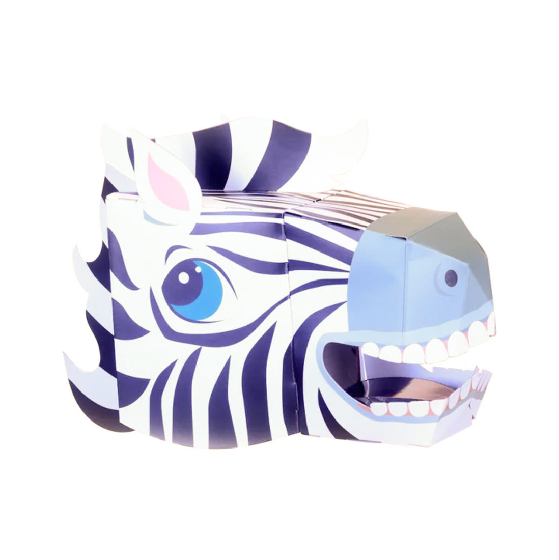 Kartonnen maskers Zebra 3D Kartonnen maskers Zebra 3D