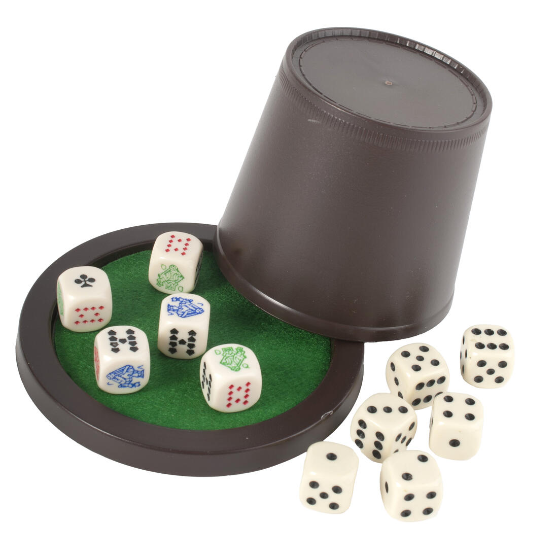Pokerset: beker met 5 + 6 stenen Pokerset: beker met 5 + 6 stenen