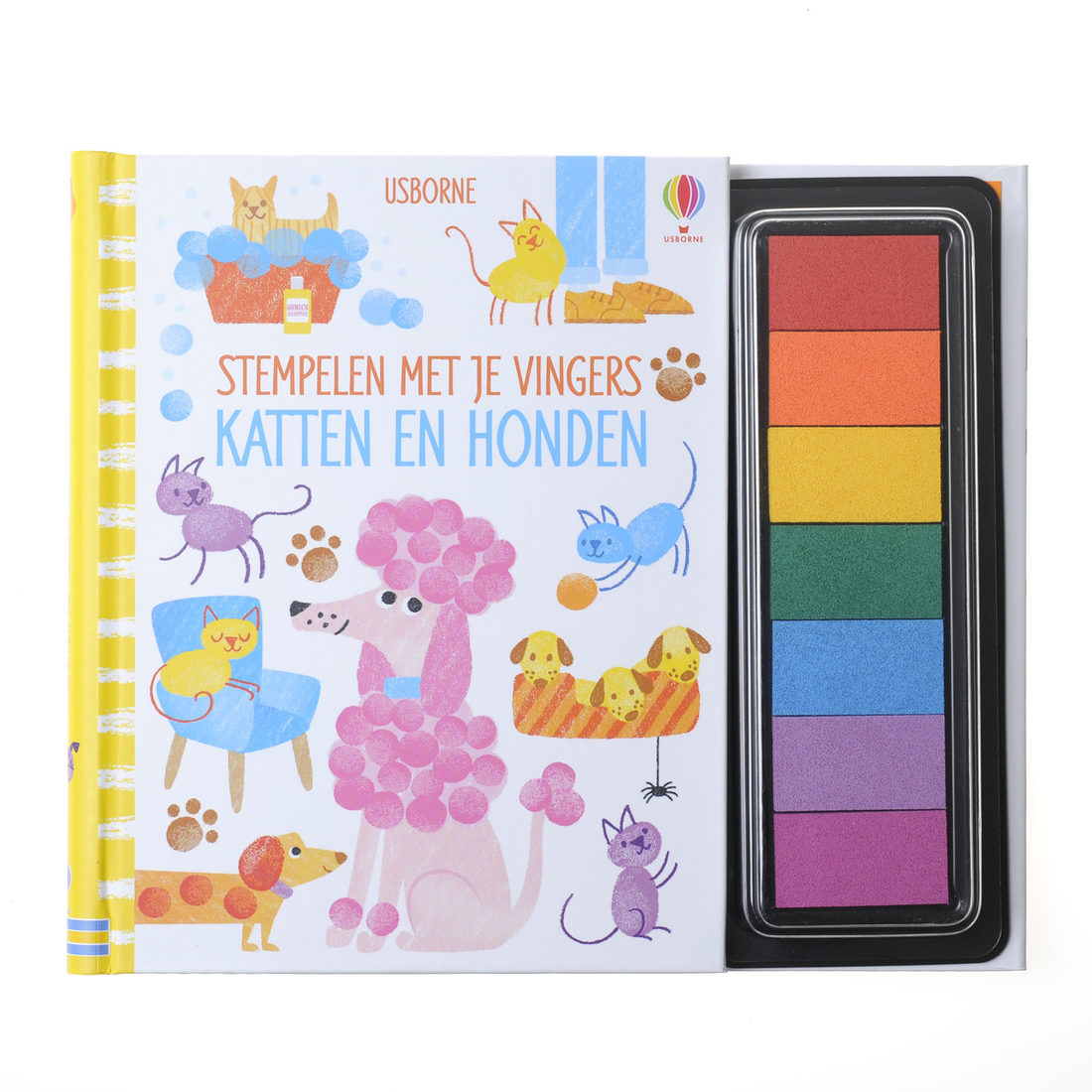 5+ Stempelen met je vingers - Katten en honden