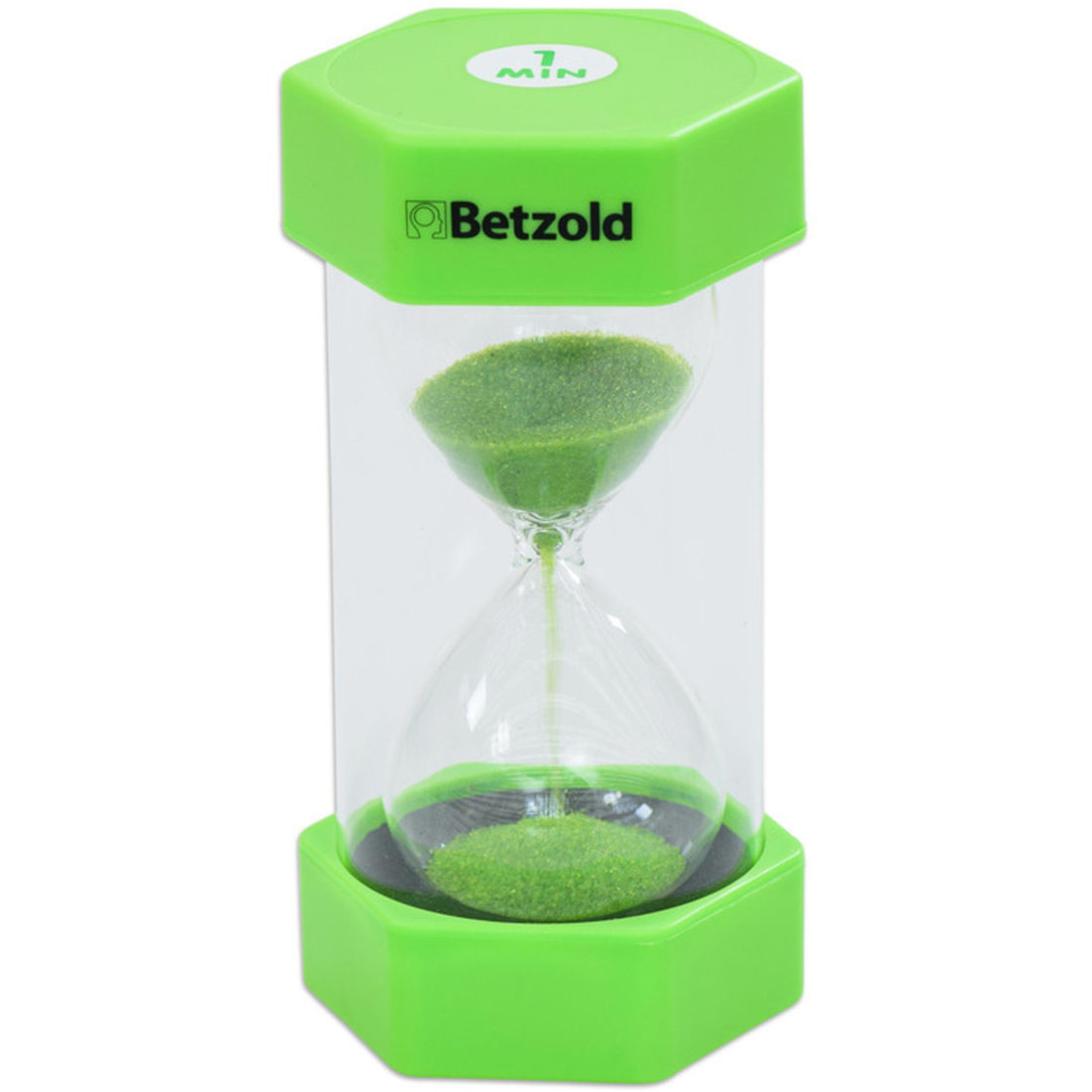 Reuze zandloper 1 minuut groen 30 cm