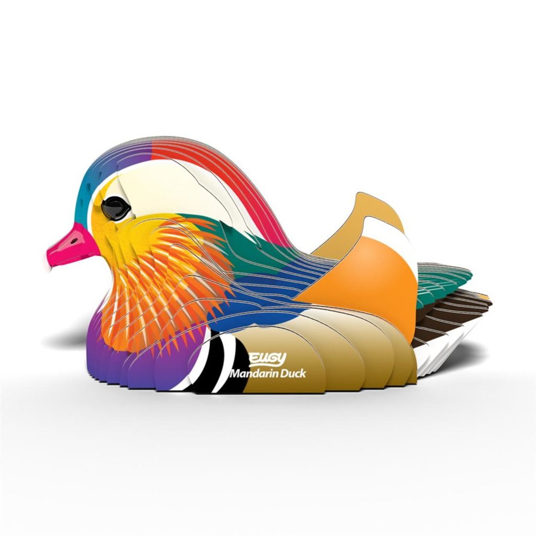 Eugy 3D karton vogel - mandarijn eend Eugy 3D karton vogel - mandarijn eend