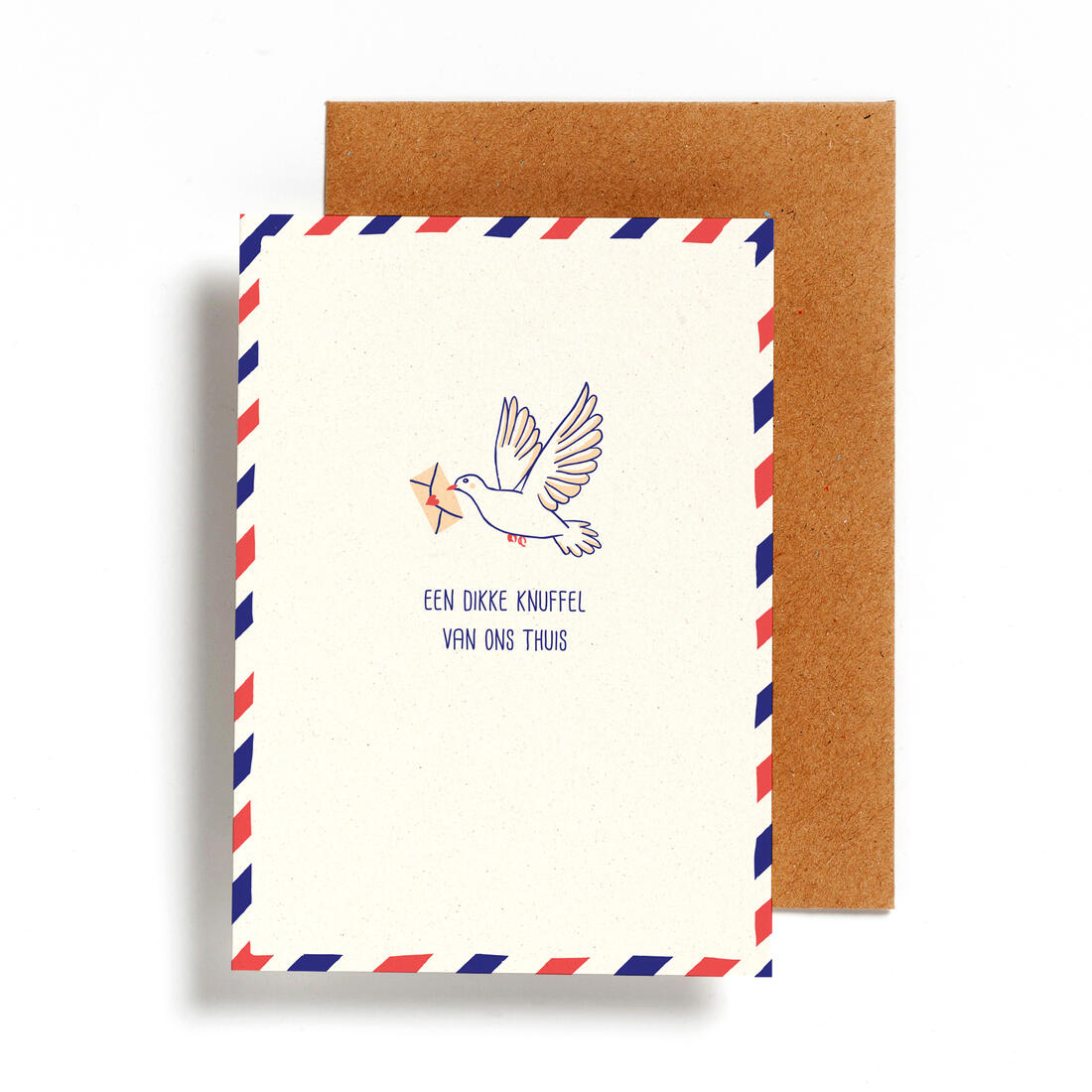 Wenskaart - Een dikke knuffel van ons thuis  Wenskaart - Een dikke knuffel van ons thuis
