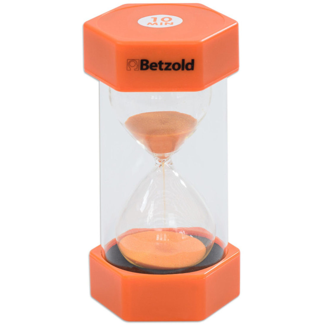 Reuze zandloper 10 minuten oranje 30 cm