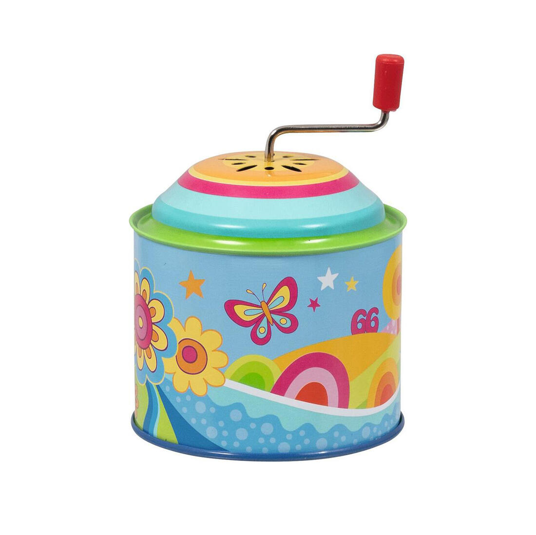 Blikken muziekmolen Happy Sunshine 7,8 cm