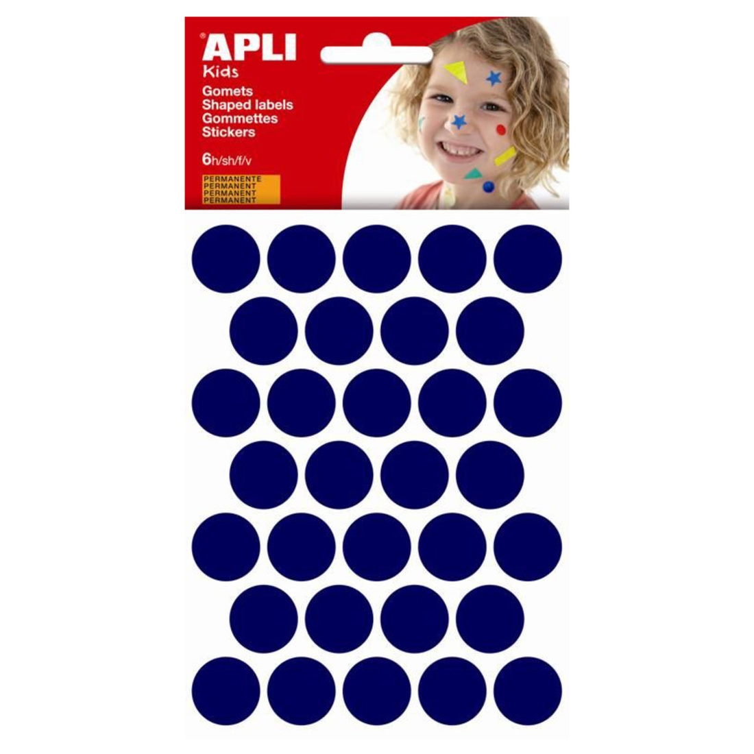 Apli stickers cirkel 20 mm 180 stuks