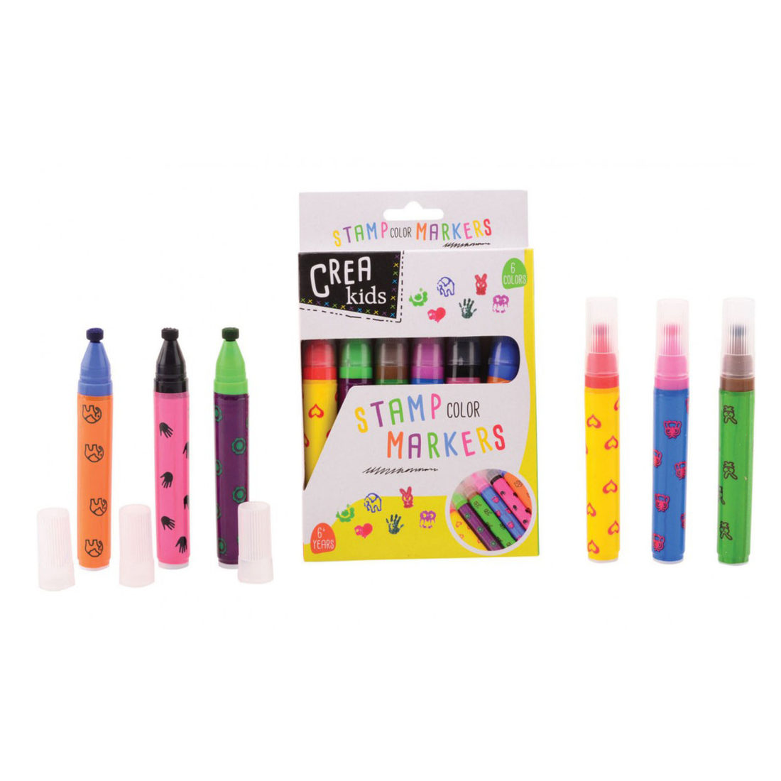 Crea Kids Stamp markers 6 stuks Crea Kids Stamp markers 6 stuks
