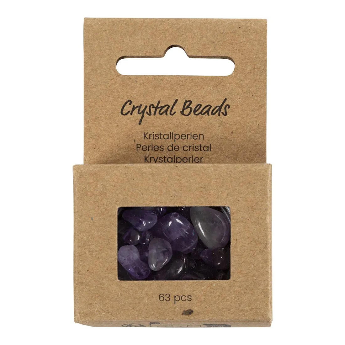 Kristallen kralen 7 - 12 mm 63 stuks